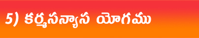 కర్మ-సన్యాస-యోగము